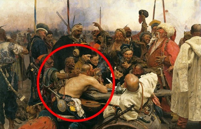 Почему Репин изобразил казака на картине без одежды 
