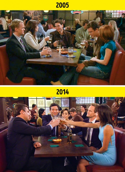 Сравнения между первым и последним эпизодами популярных сериалов 