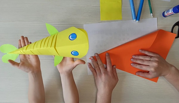 Объёмные рыбки из бумаги – делаем с детьми