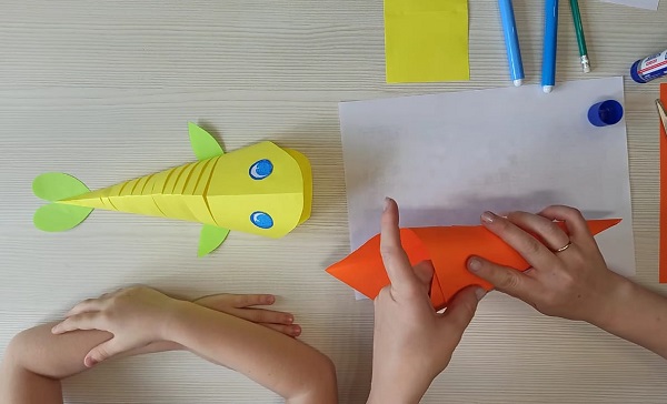 Объёмные рыбки из бумаги – делаем с детьми