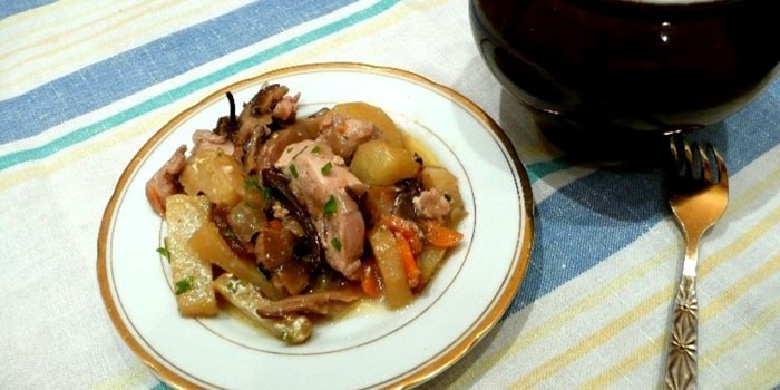 Жаркое из курицы - как вкусно приготовить с картошкой, овощами или грибами